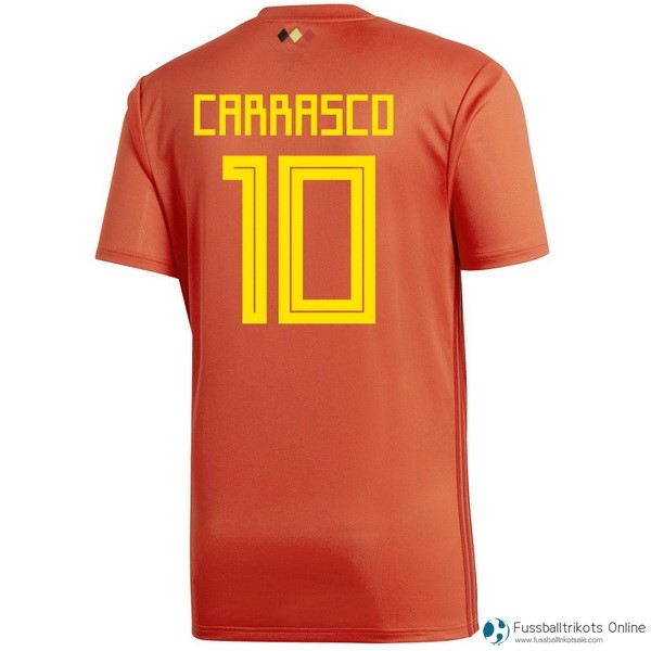 Belgica Trikot Heim Carrasco 2018 Rote Fussballtrikots Günstig